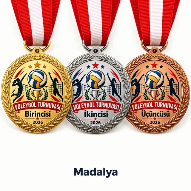 Eskişehir'de turnuvalar için birincilik, ikincilik ve üçüncülük madalya takımı