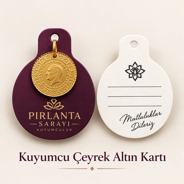 Eskişehir'de kuyumcular için çeyrek altın takılı mor altın kartı