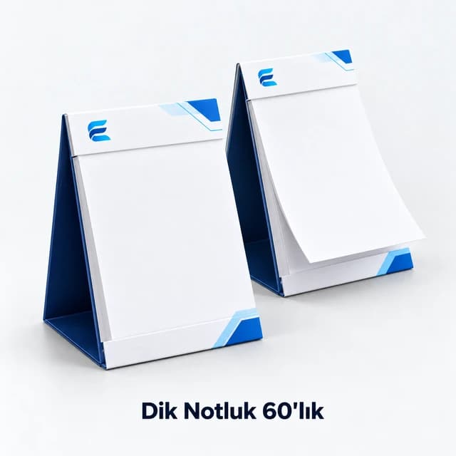 Eskişehir'de 9 × 16 cm, 60 yapraklı dik notluk baskısı