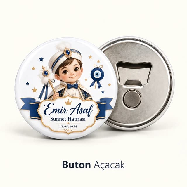 Eskişehir'de sünnet düğünü için isim baskılı hediyelik buton açacak