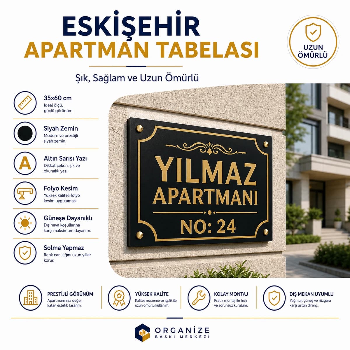 Apartman Tabelası (Besmele) - Eskişehir