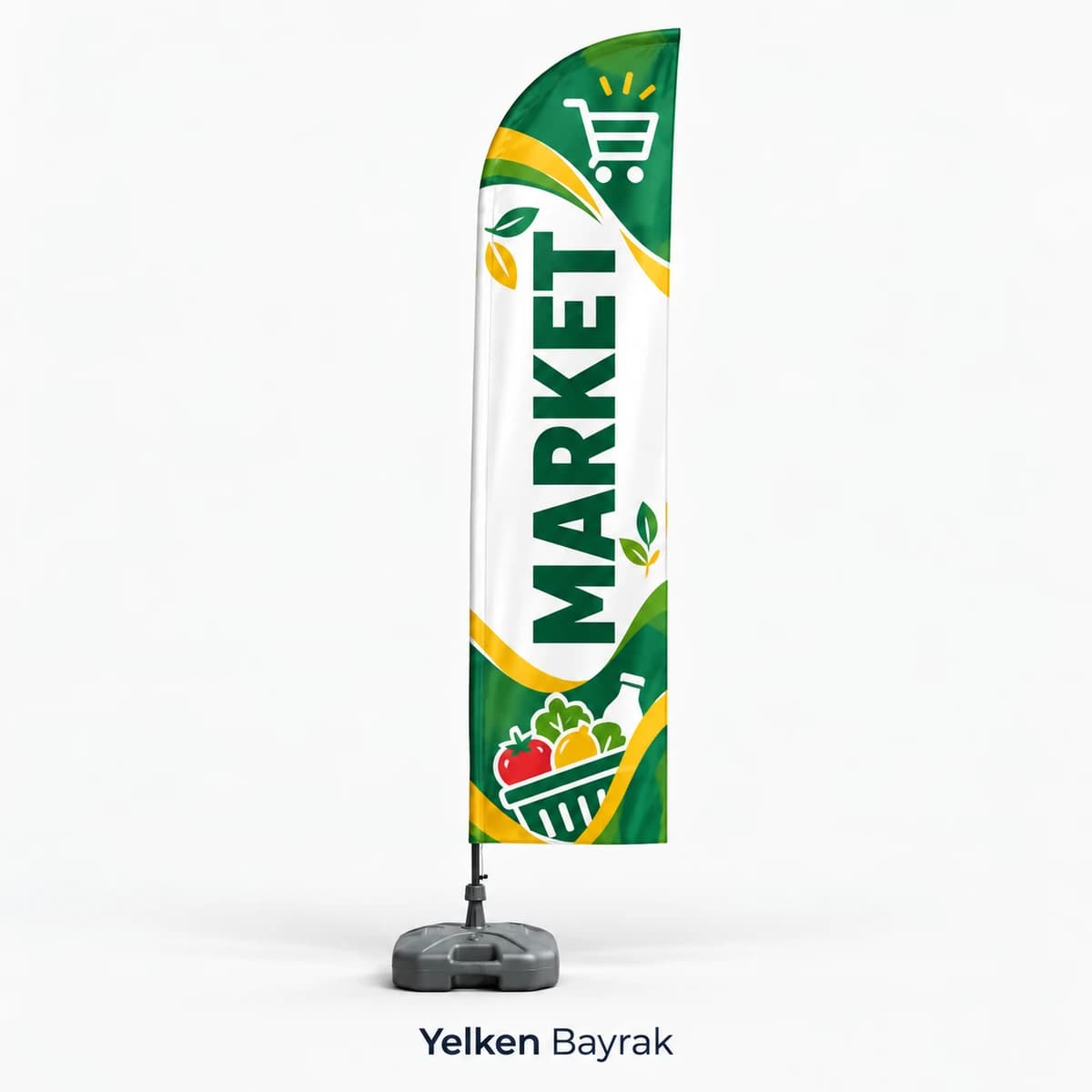 Eskişehir'de market ve bakkal önü için yeşil ayaklı yelken bayrak