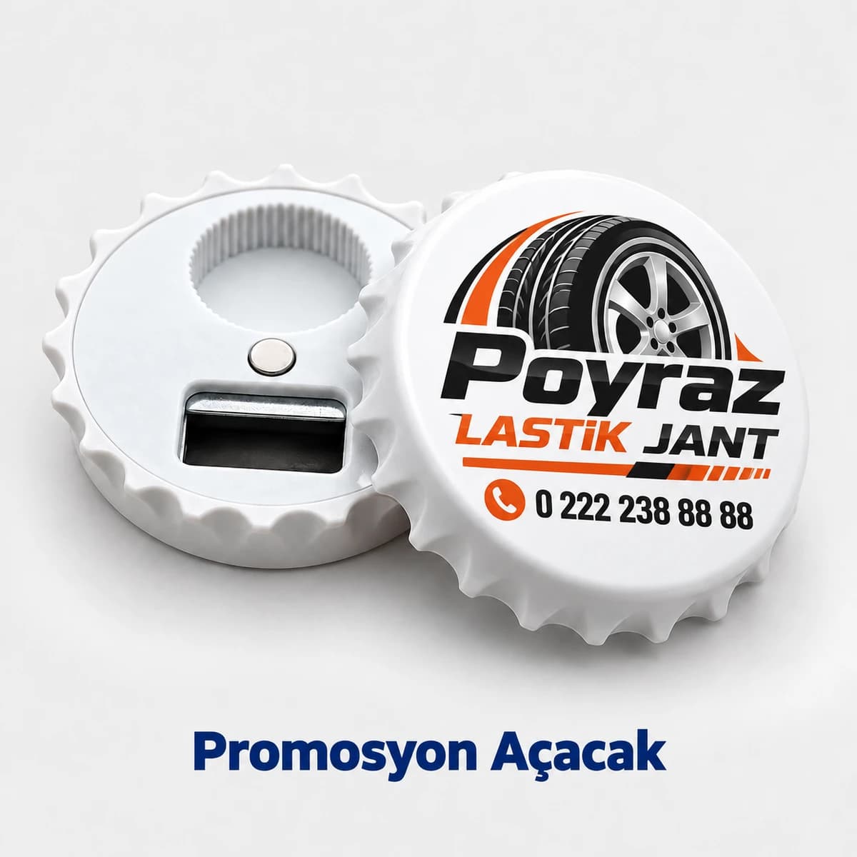 Eskişehir'de lastikçi için logo ve telefon baskılı kapak formlu açacak