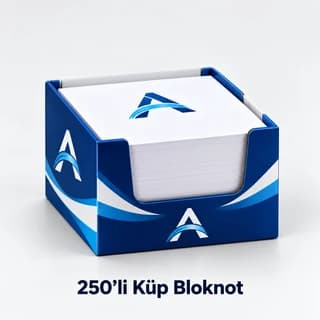 Eskişehir küp bloknot: lacivert baskılı kutuda 250 yaprak