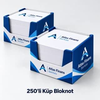 Eskişehir promosyon küp bloknot: kurumsal logolu 250 yaprak