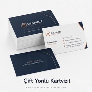 Çift yön kartvizit baskı örneği