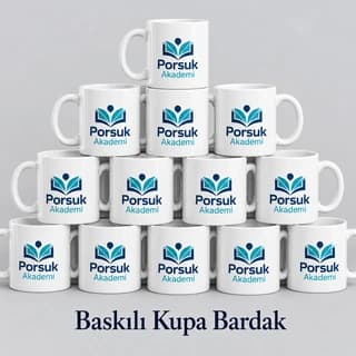 Eğitim kurumu logolu toplu baskılı kupa bardaklar
