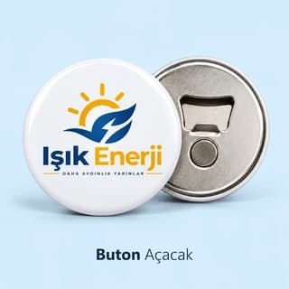 Eskişehir'de enerji firması için logo baskılı buton açacak