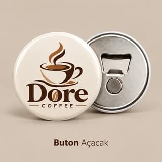 Eskişehir'de kafe ve kahve dükkanı için logo baskılı buton açacak