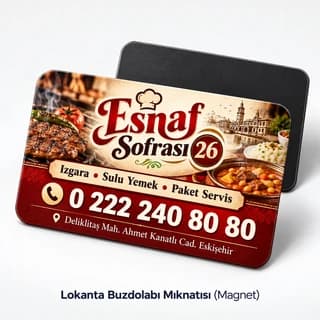 Lokanta için yatay buzdolabı magneti örneği