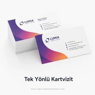 Tek yön kartvizit baskı örneği