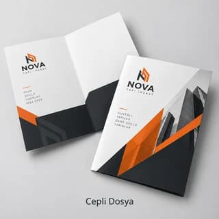 İnşaat firması için cepli dosya örneği