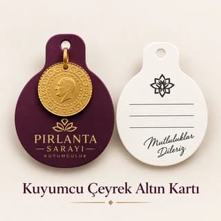 Eskişehir'de kuyumcular için çeyrek altın takılı mor altın kartı