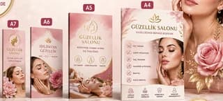 A6, A5 ve A4 çift yön broşür baskı örnekleri