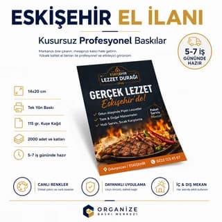 Eskişehir Broşür ve El İlanı Baskıları - Eskişehir el ilanı baskı örneği