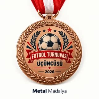 Futbol turnuvası üçüncülüğü için bronz renk madalya, Eskişehir Matbaa