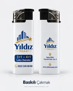 Eskişehir'de inşaat firması için logo ve satış ofisi bilgili çakmak