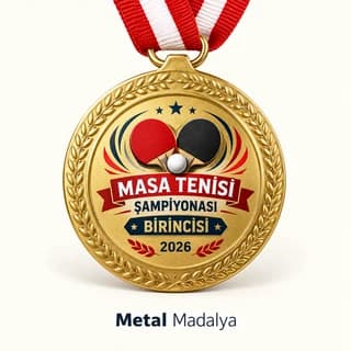 Eskişehir'de masa tenisi şampiyonası birincisi için altın renk madalya