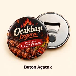 Eskişehir'de ocakbaşı ve kebapçılar için paket servis telefonlu magnetli açacak
