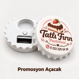 Eskişehir'de pastane için logo baskılı şişe kapağı formlu açacak