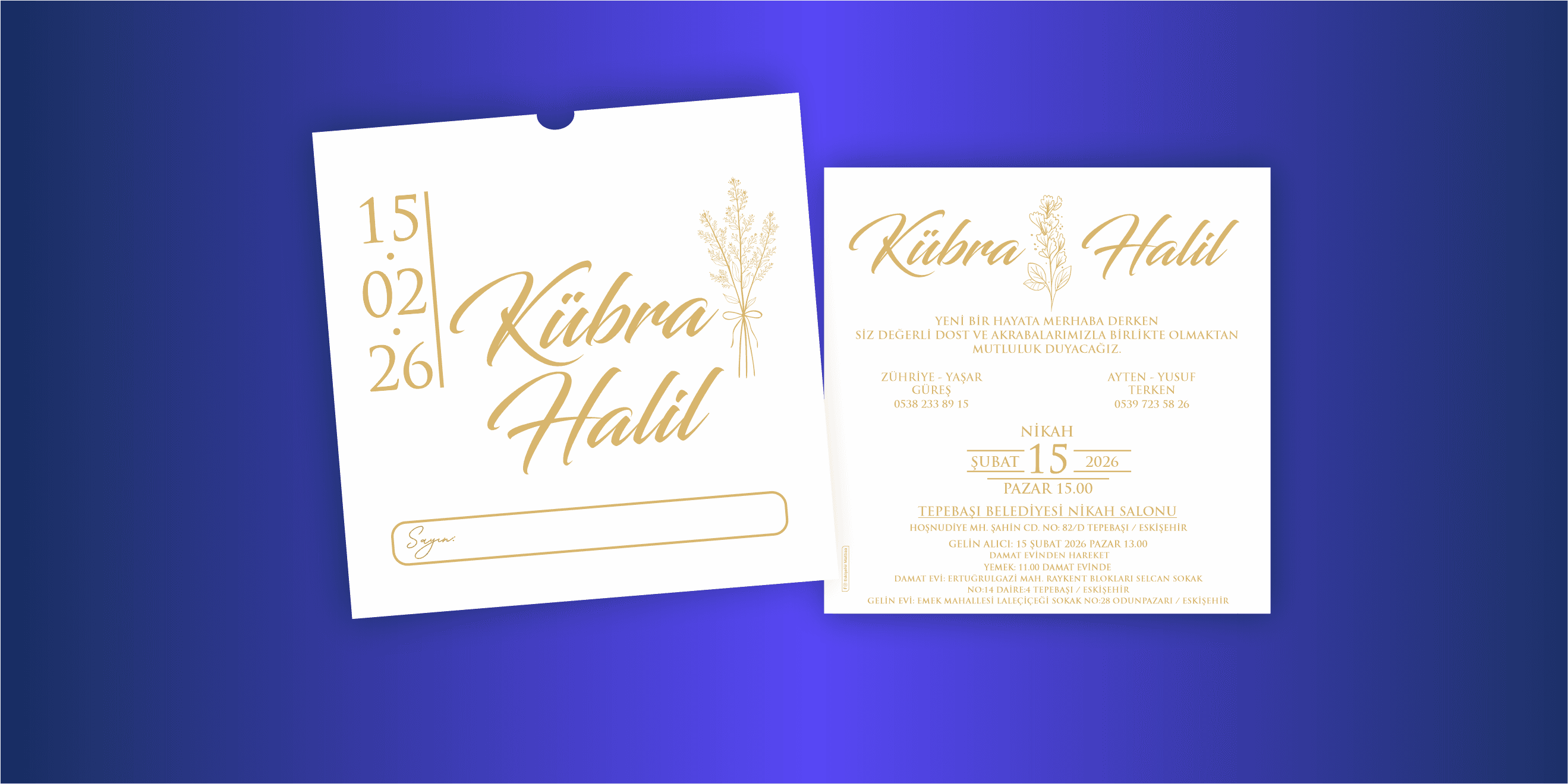 Eskişehir Düğün, Nişan, Nikah ve Sünnet Davetiyesi Baskı – Eskişehir Matbaa