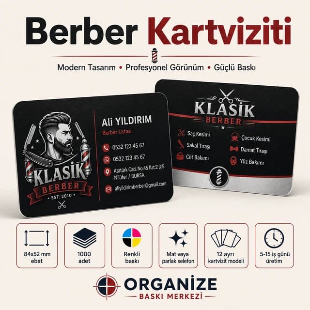 Berber kartviziti örnek tasarımı