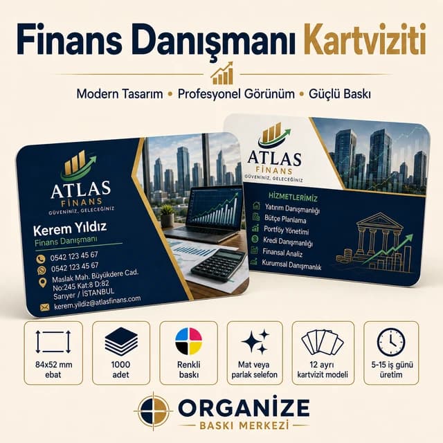 Finans Danışmanı kartviziti örnek tasarımı