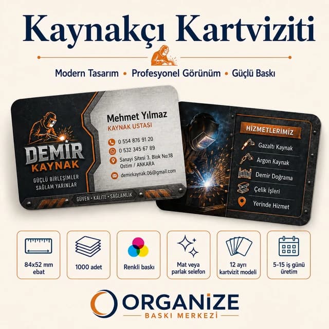 Kaynakçı kartviziti örnek tasarımı