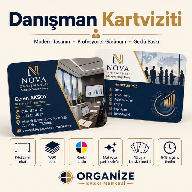 Danışman kartviziti örnek tasarımı