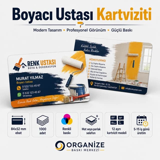 Boyacı Ustası kartviziti örnek tasarımı