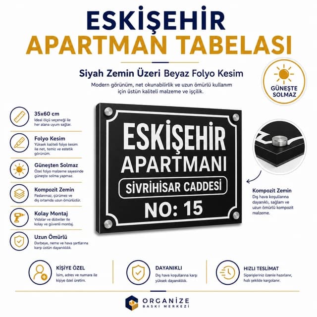 Apartman Tabelası - Eskişehir