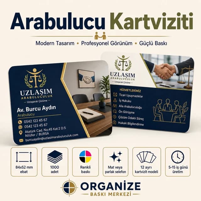 Arabulucu kartviziti örnek tasarımı