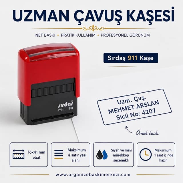 Uzman Çavuş Kaşesi Sırdaş 911 16x41 mm