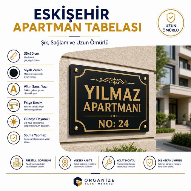 Apartman Tabelası (Besmele) - Eskişehir