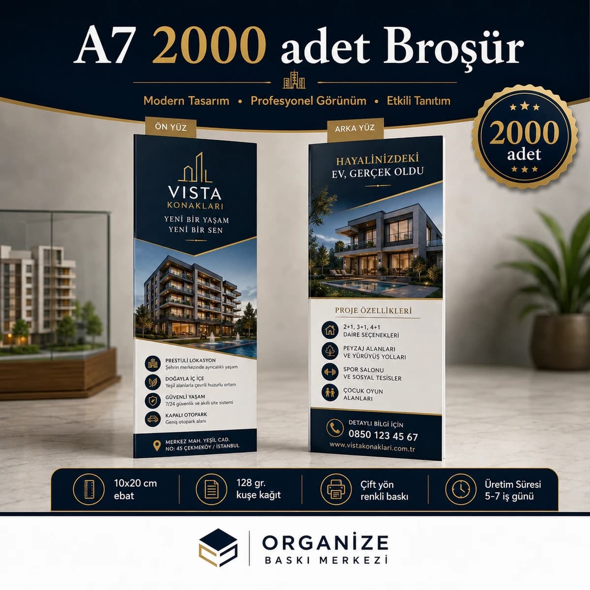 A7 2.000 adet broşür baskı örneği - Eskişehir Matbaa