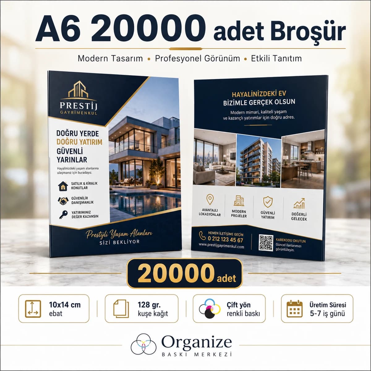 A6 20.000 adet broşür baskı örneği - Eskişehir Matbaa