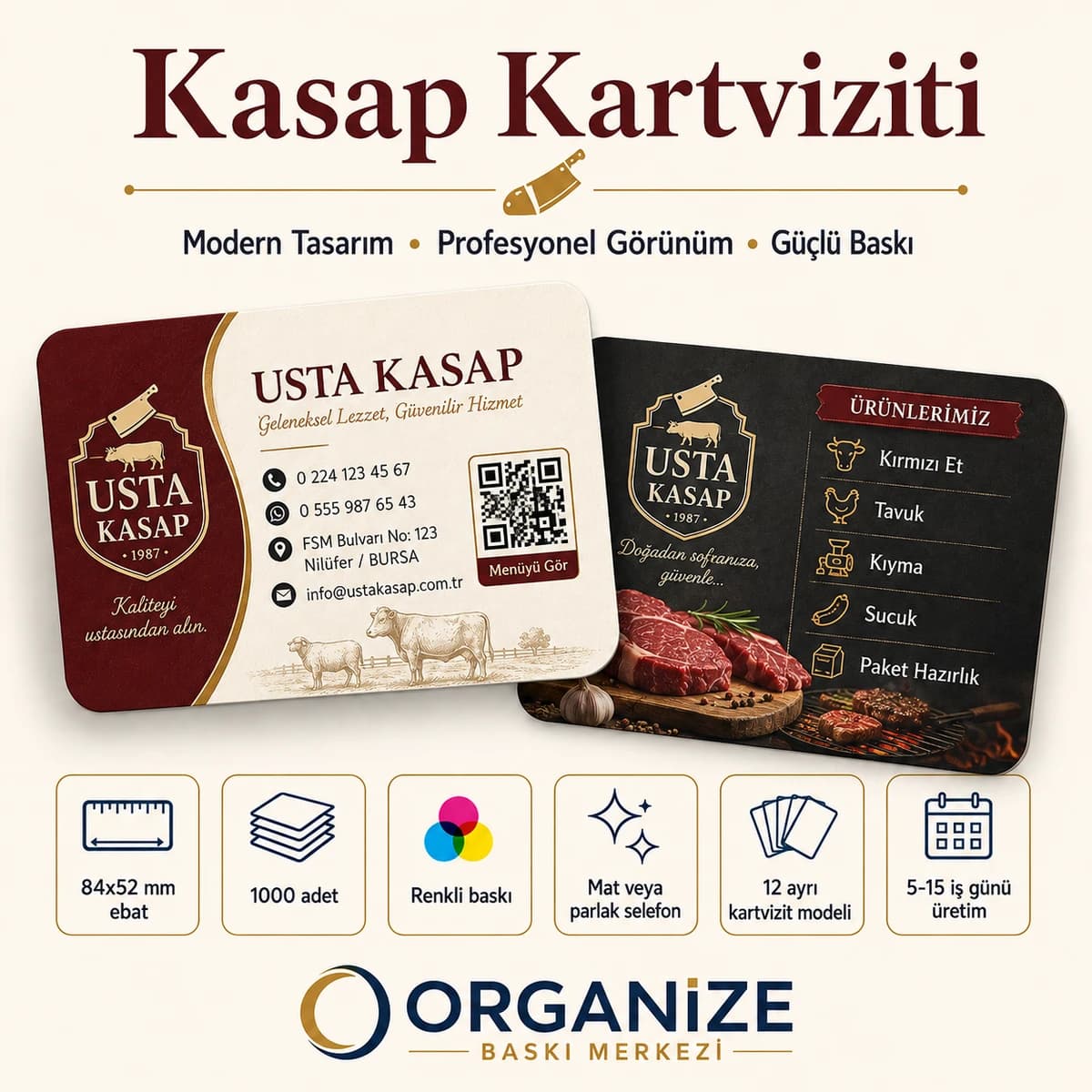 Kasap kartviziti örnek tasarımı
