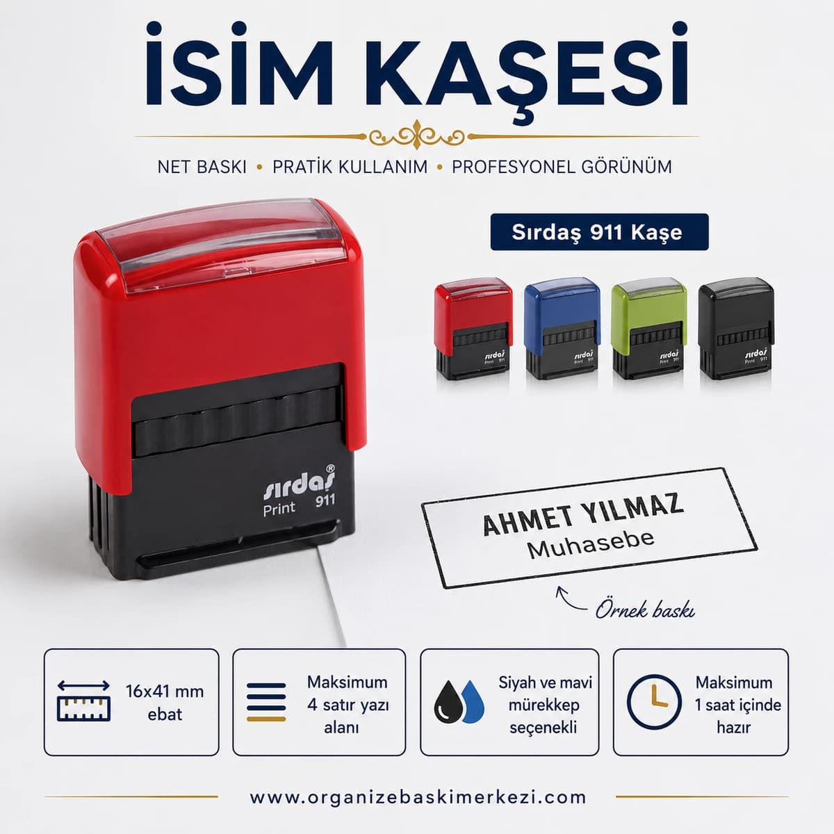 İsim Kaşesi Sırdaş 911 16x41 mm