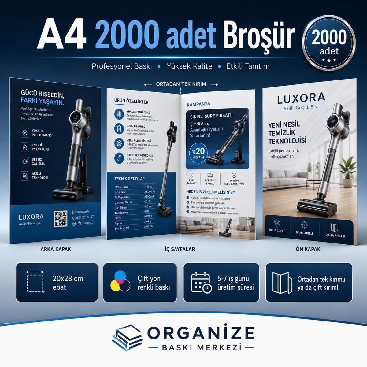 A4 2.000 adet broşür baskı örneği - Eskişehir Matbaa