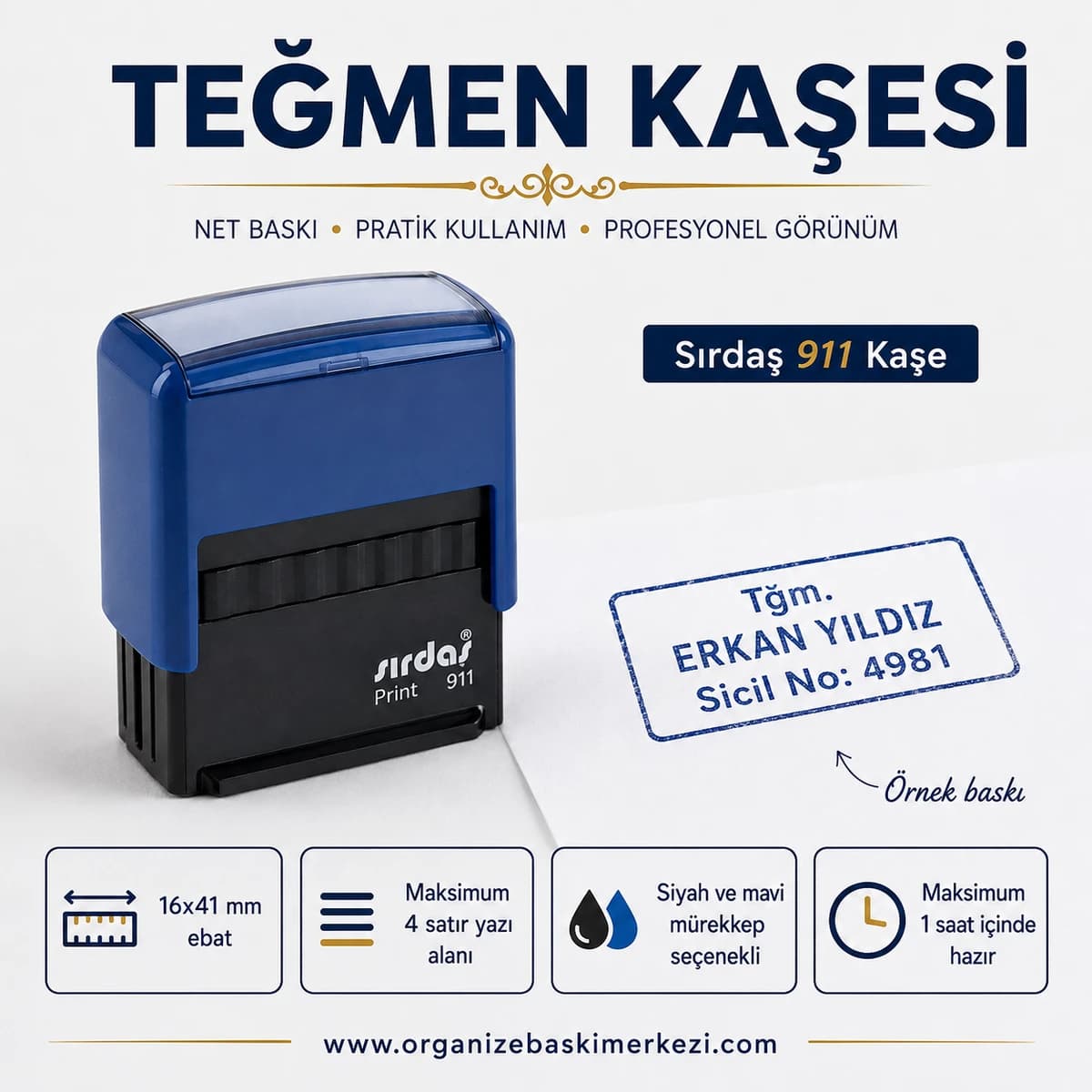 Teğmen Kaşesi Sırdaş 911 16x41 mm