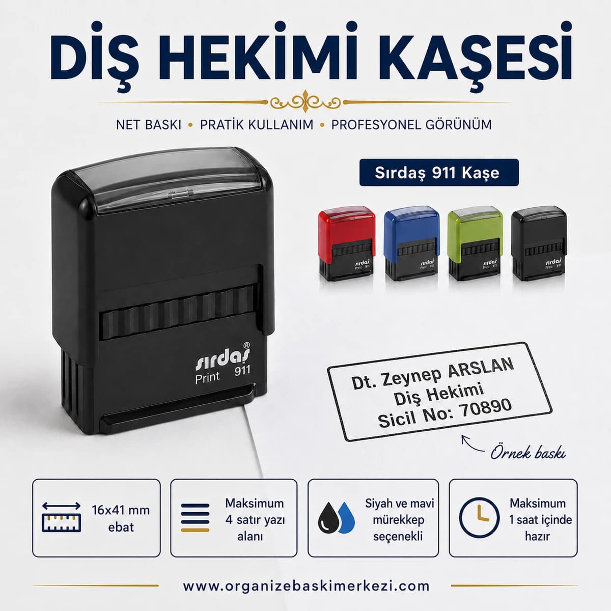 Diş Hekimi Kaşesi Sırdaş 911 16x41 mm