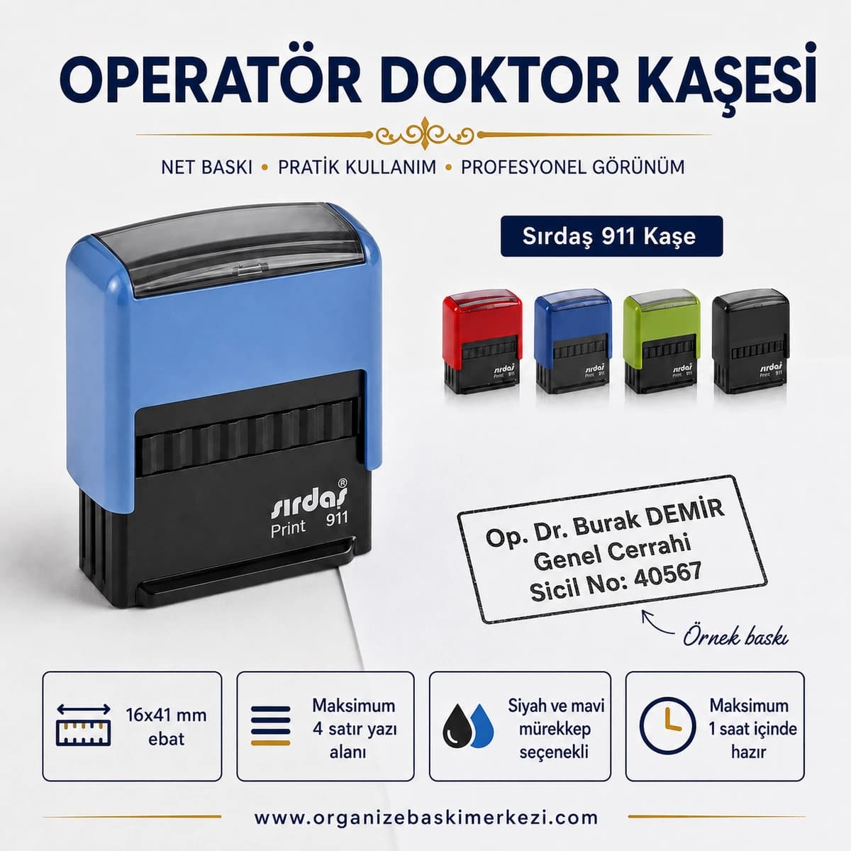 Operatör Doktor Kaşesi Sırdaş 911 16x41 mm