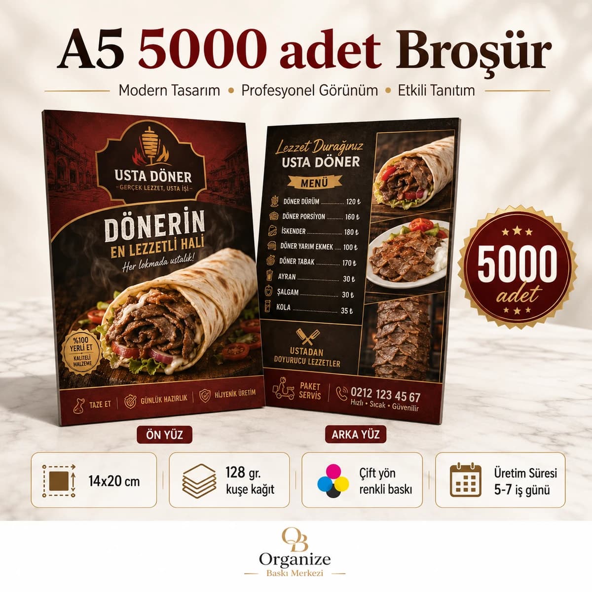 A5 5.000 adet broşür baskı örneği - Eskişehir Matbaa