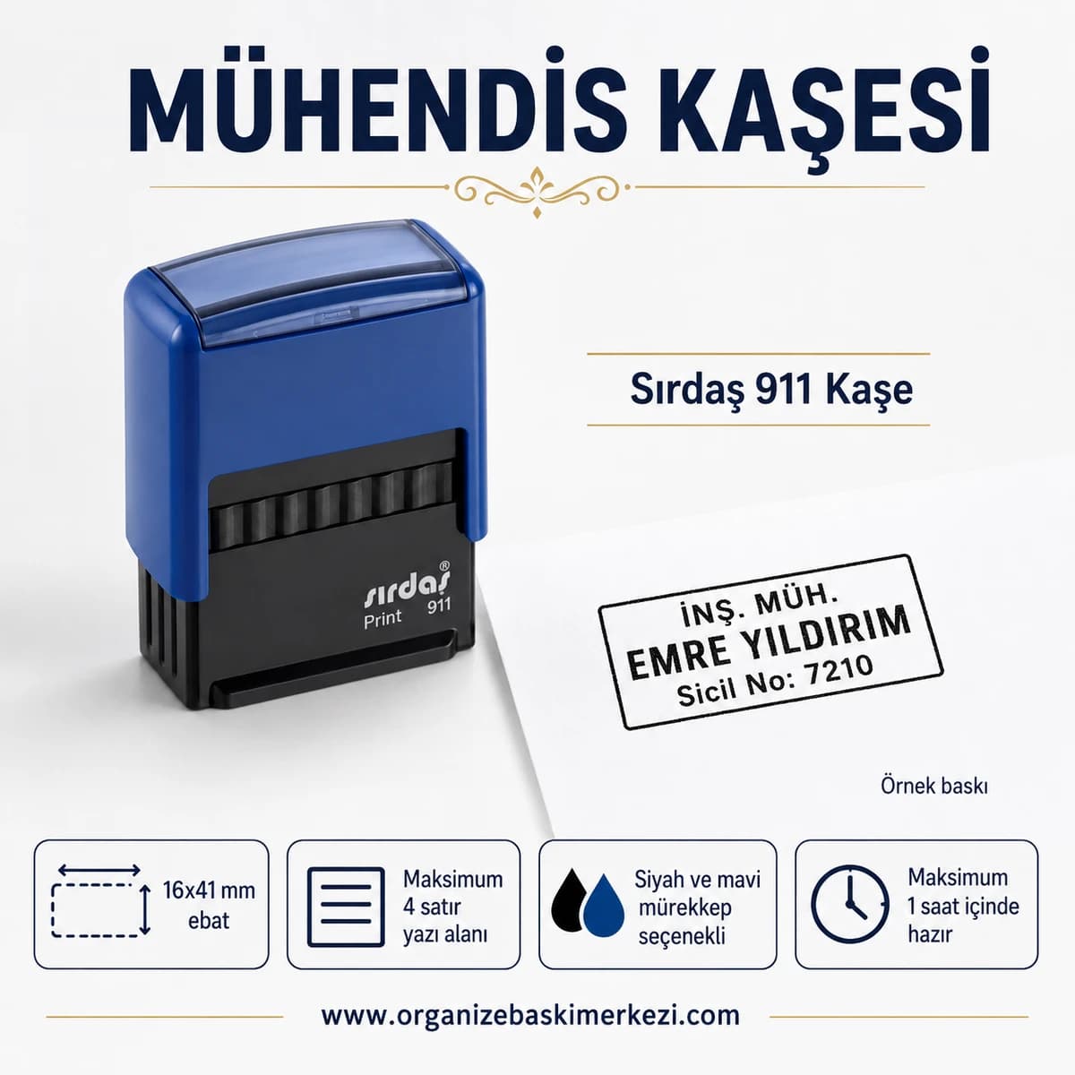 Mühendis Kaşesi Sırdaş 911 16x41 mm