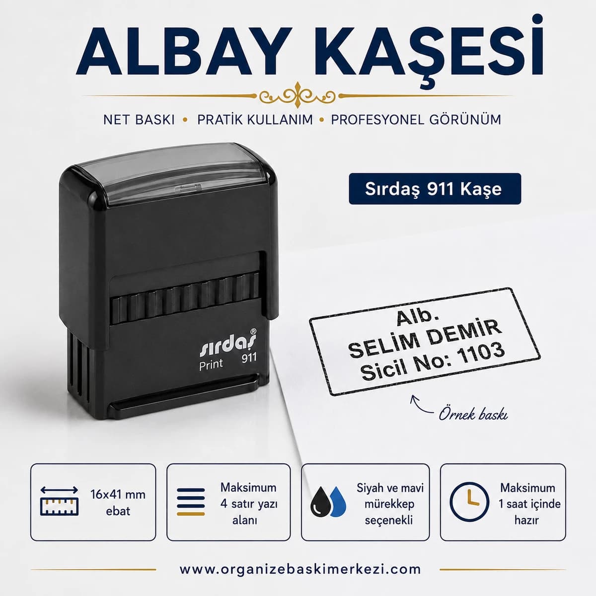 Albay Kaşesi Sırdaş 911 16x41 mm