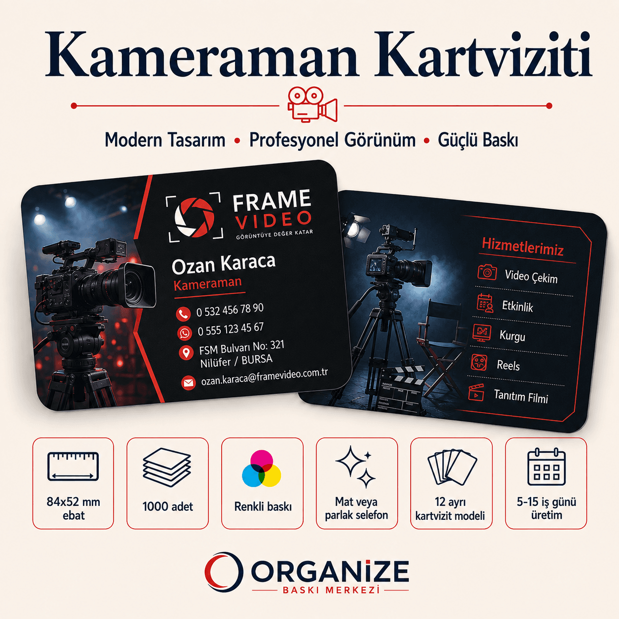 Medya & Organizasyon Kartvizitleri