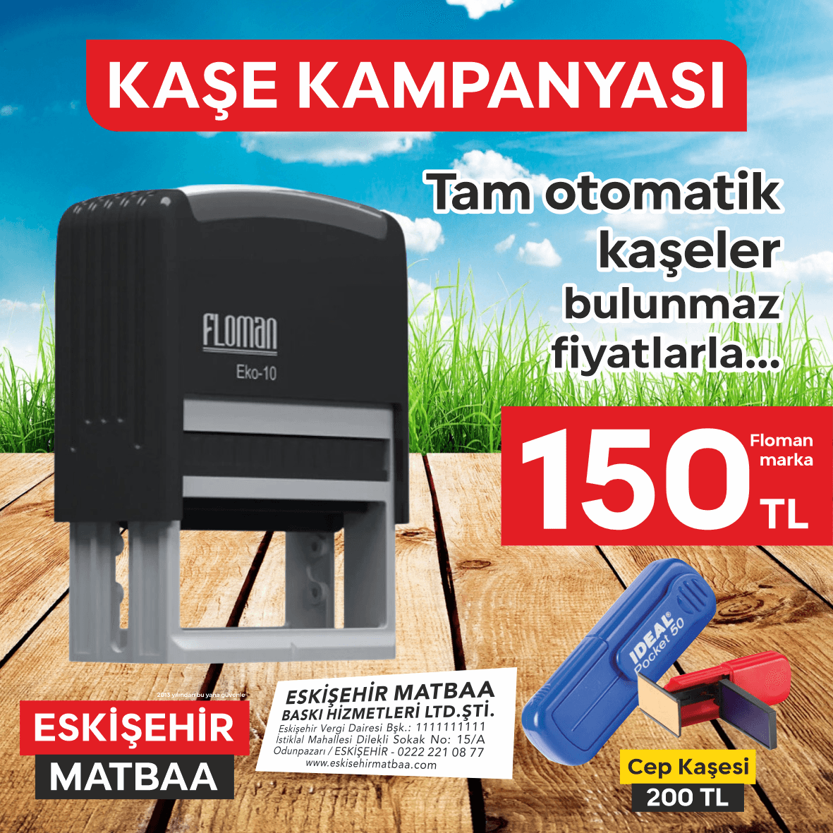 Eskişehir'de Otomatik Kaşe Üretimi – Uygun Fiyatlarla Hızlı Teslimat